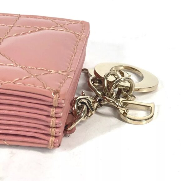 CHRISTIAN DIOR Cannage Lady Dior card holder case - Picture 9 of 14